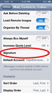 Mail Signature Settings Picture