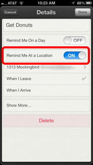 Remind Me At Location