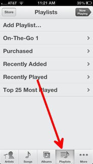 Playlists Button