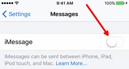 iMessage Off
