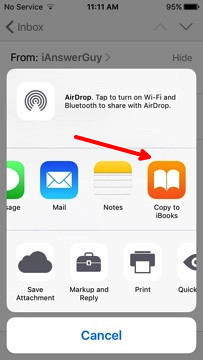 Copy to iBooks