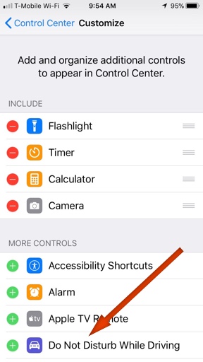 Select in Control Center