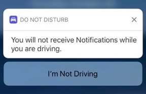 Not Driving Button